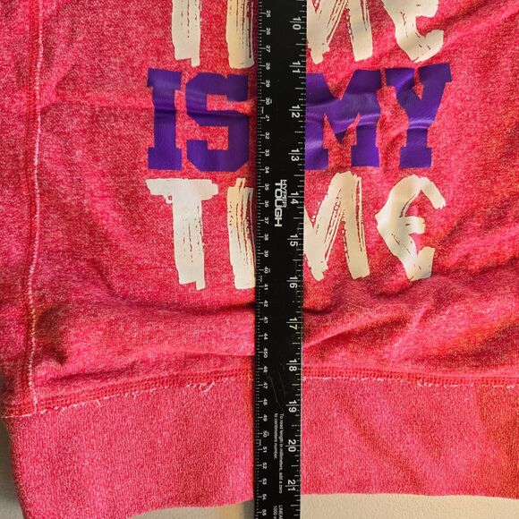 Lorna Jane Hoodie Women's XS Pink Run Time Is My Time Quarter Zip Pockets - Picture 10 of 16